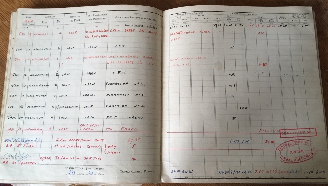 PL Chapman log book last pages